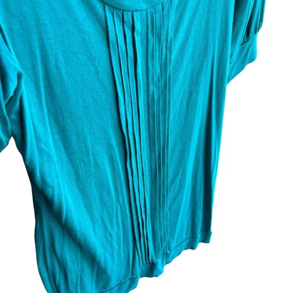 The Limited Women’s Teal Blue Short Sleeve Shirt Sz S - Picture 4 of 8